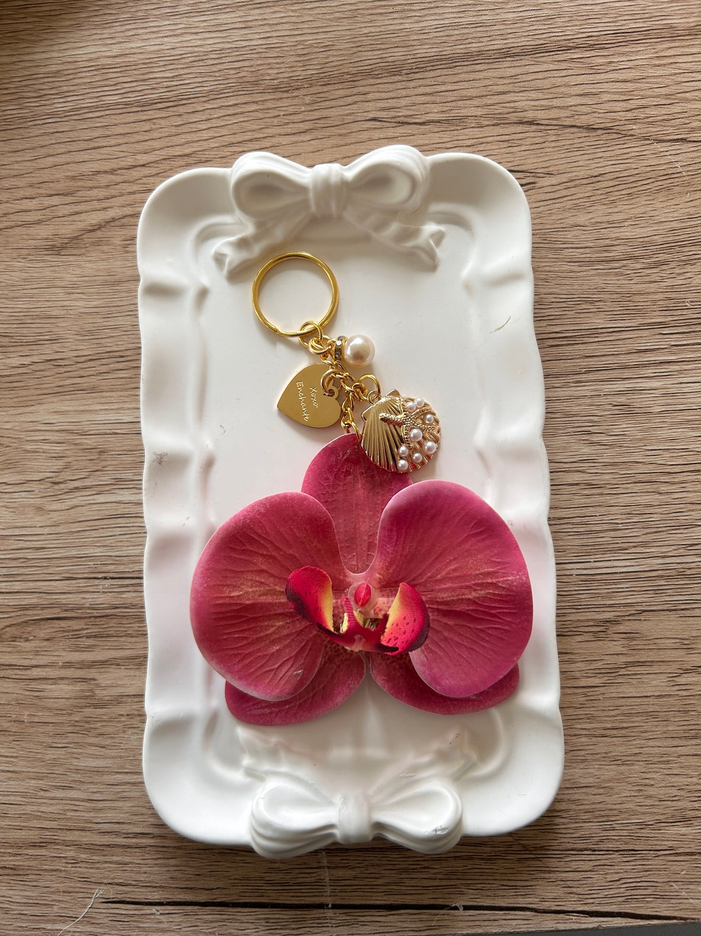 Orchid Keychain
