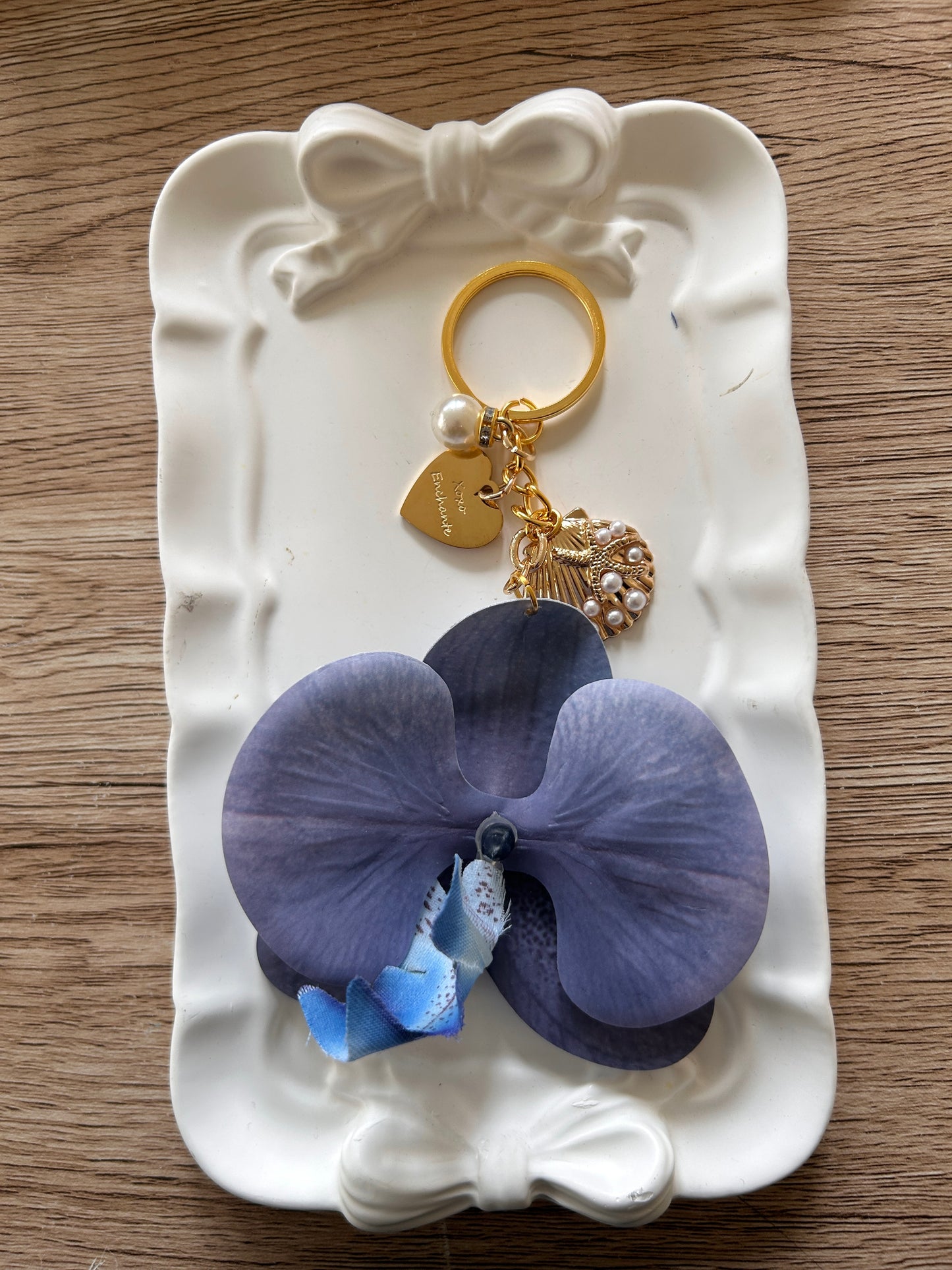 Orchid Keychain