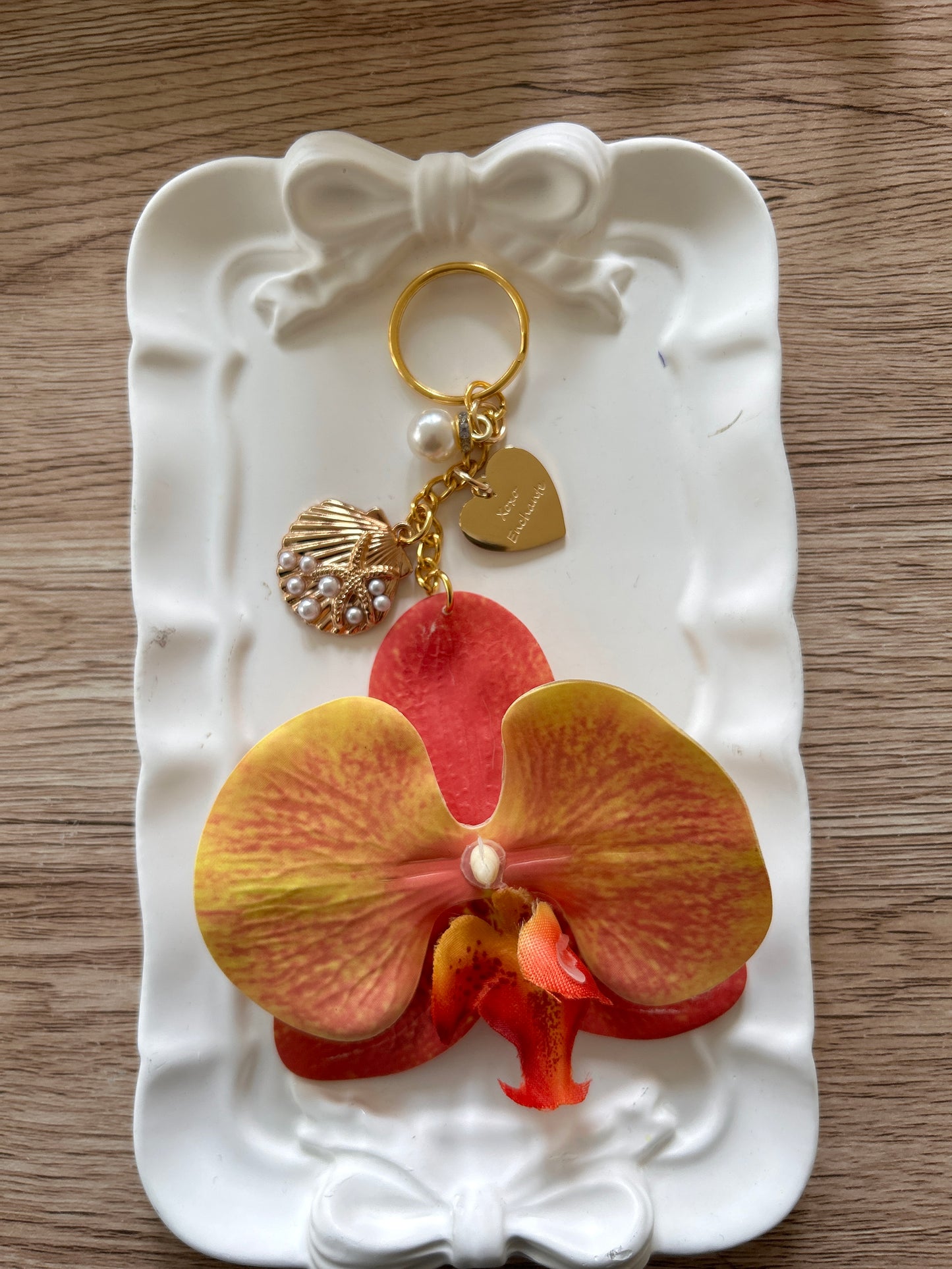 Orchid Keychain