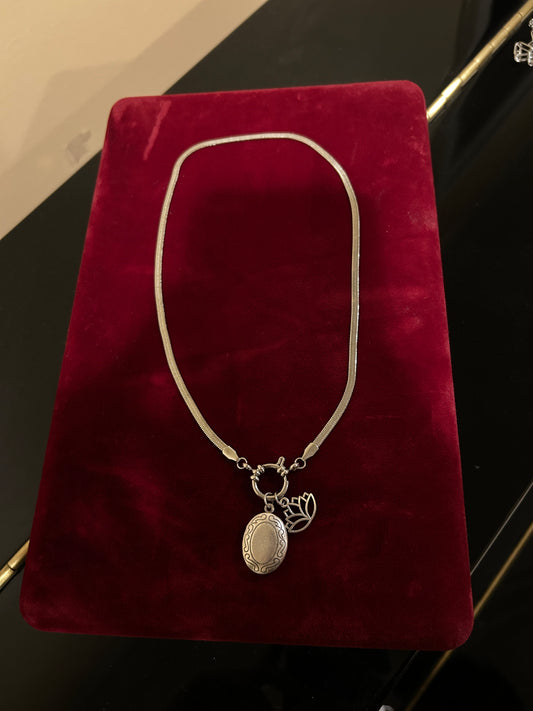 Lotus Locket Necklace